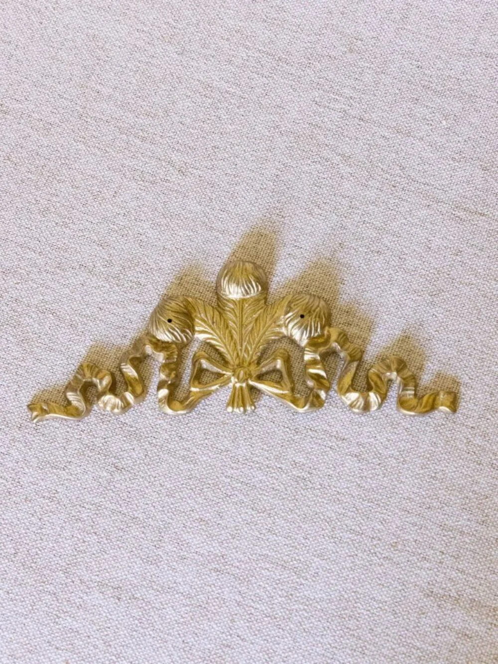 Brass Bow & Feather Wall Decor Accent